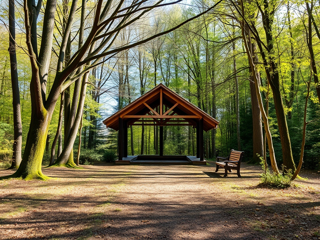  | Место для костра с сиденьями из бревен